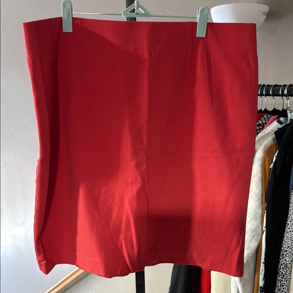 J. Jill Red Pencil Mini Skirt Office